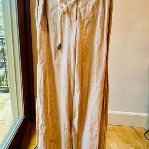 Elevenses Light Tan Linen Trousers